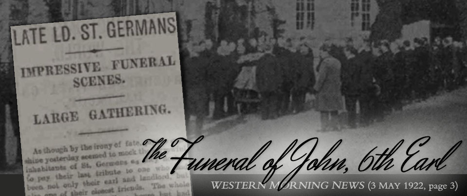 Earl St. Germans' Funeral (Western Morning News) Banner